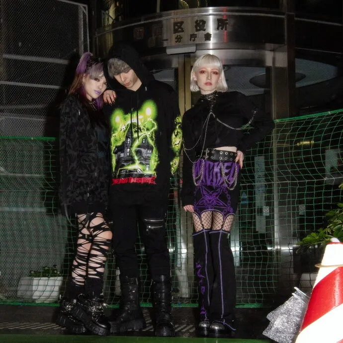 DAMESSWEATSHIRT KILLSTAR  WICKED CREW CROP  ZWART