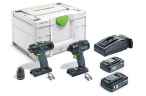 FESTOOL COMBISET 18V BOOR- + SLAGSCHROEFMACHINE
