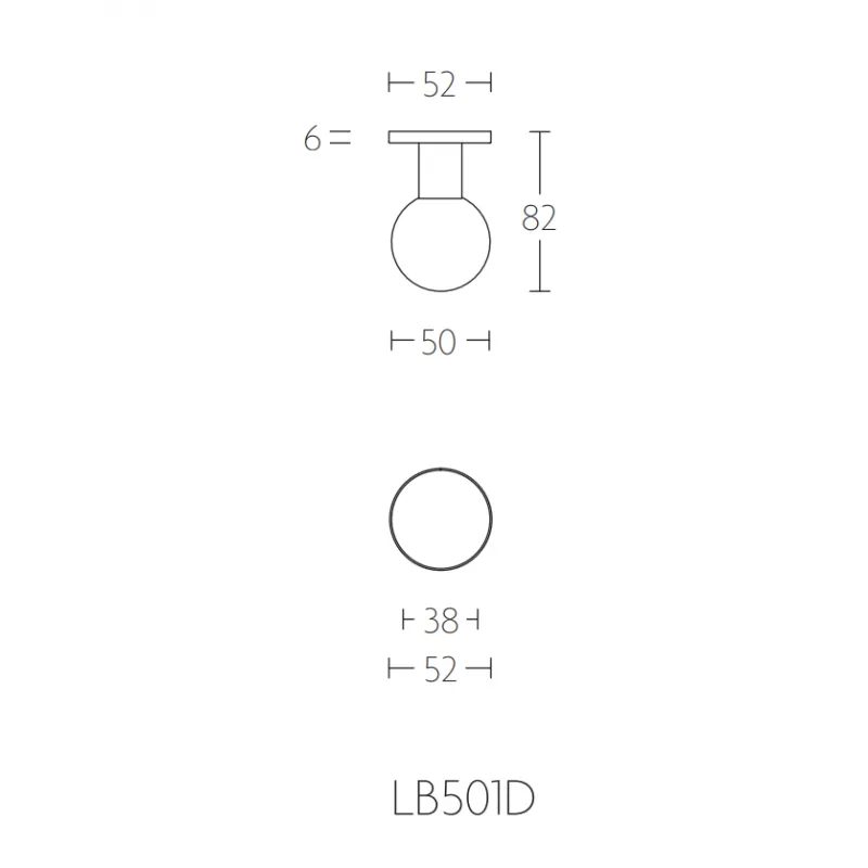 Formani BASICS LB501D knop draaibaar zwart