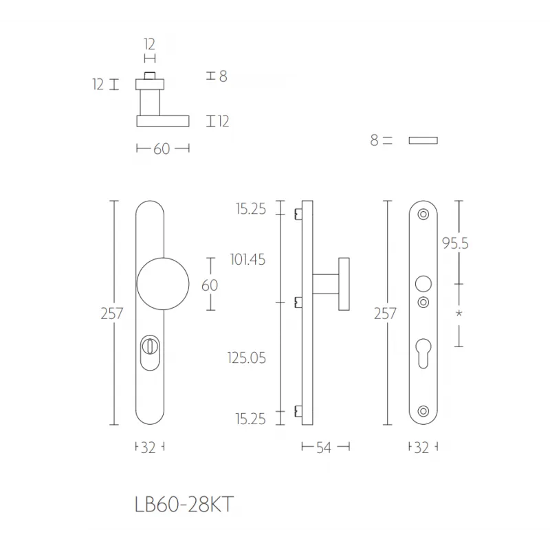 FORMANI BASICS LB6028KT SKG*** PC92 KNOP/KRUK RVS