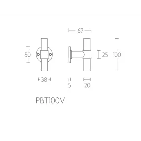 Formani ONE PBT100V voordeurknop brons