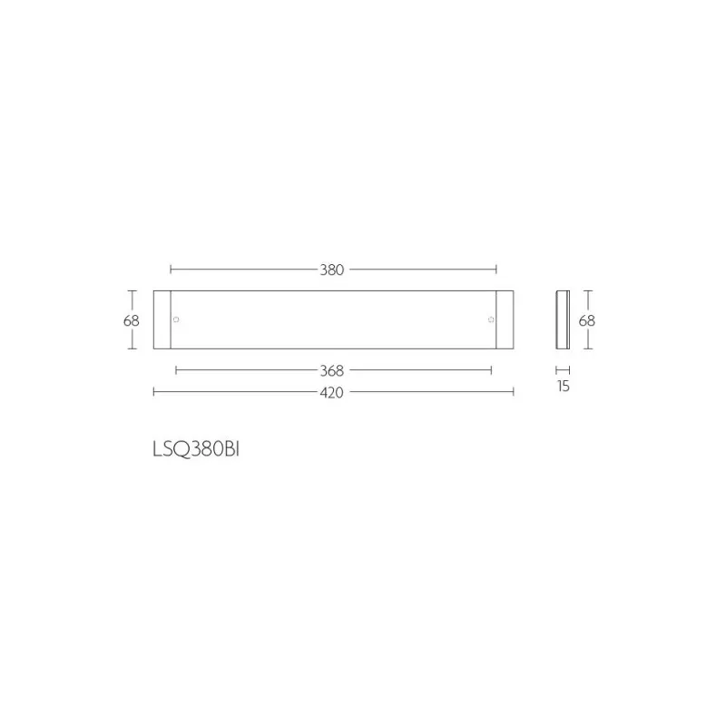 Formani SQUARE LSQ380BI briefplaat binnen mat RVS