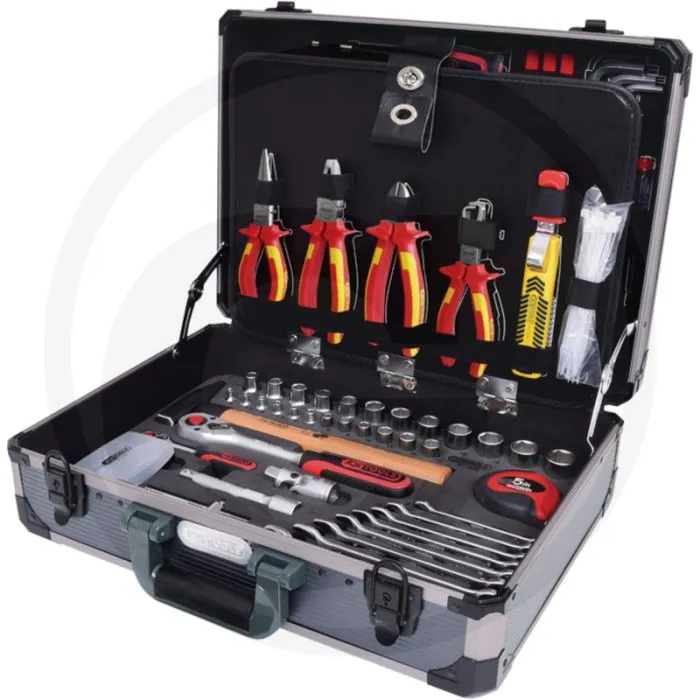 KS TOOLS ELEKTRIKERWERKZEUGKOFFER, 128TLG.  IDEALE SATZZUSAMMENSTELLUNG