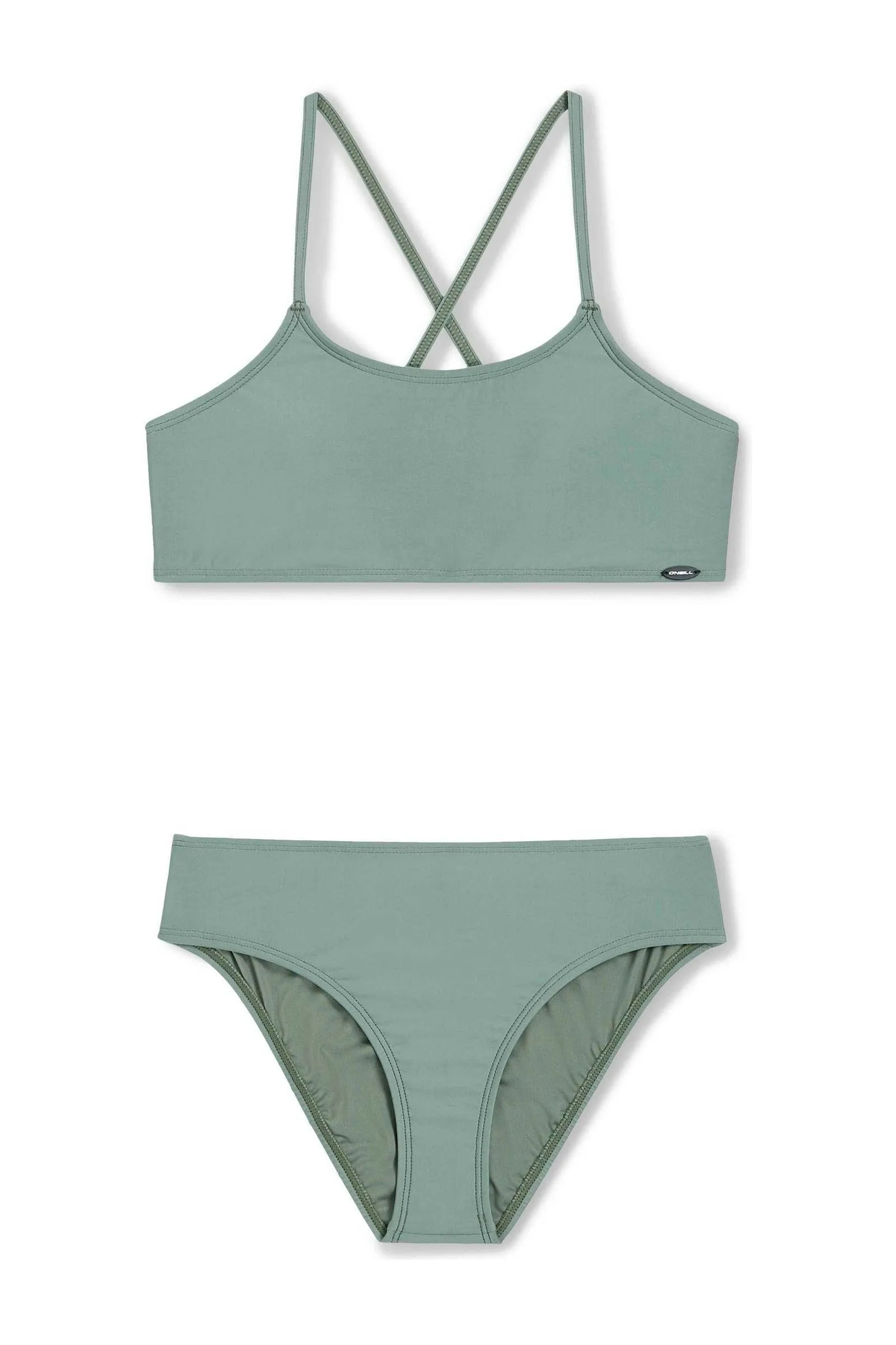O'Neill crop bikini Essentials groen Meisjes Polyester Effen 116