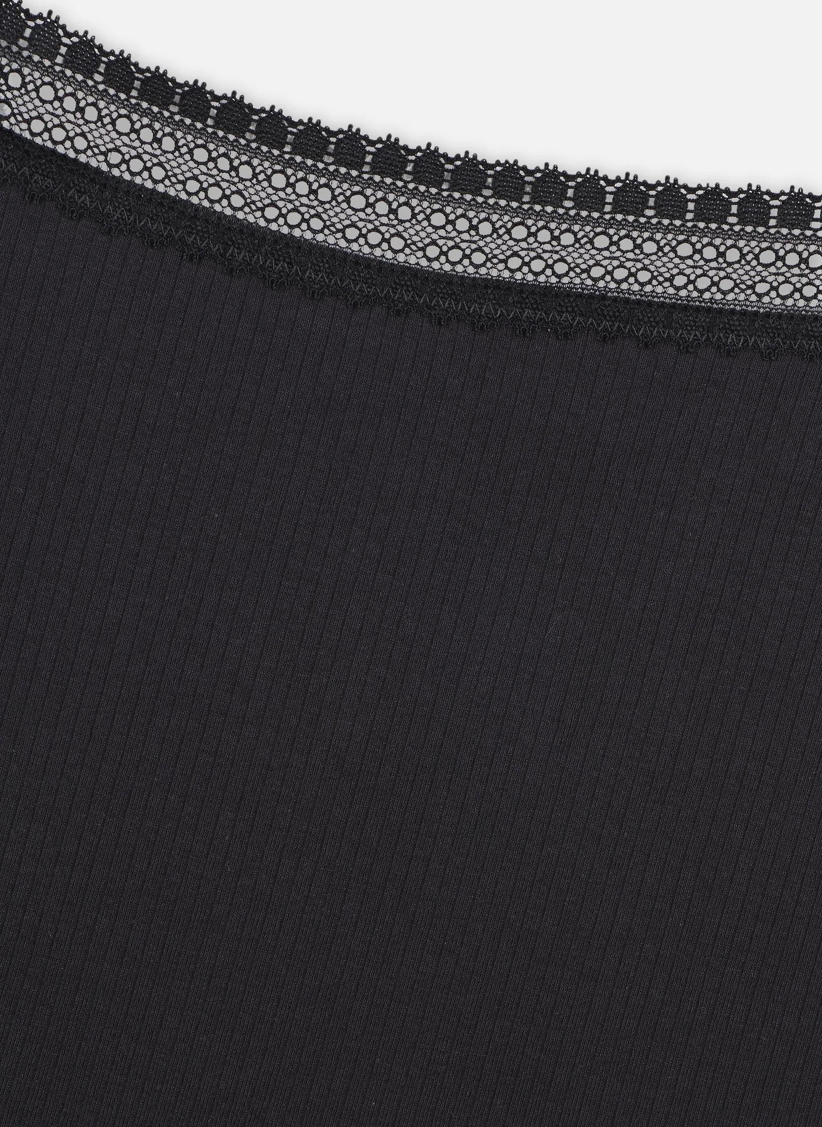      SLOGGI GO RIBBED CROP TOP  ZWART   