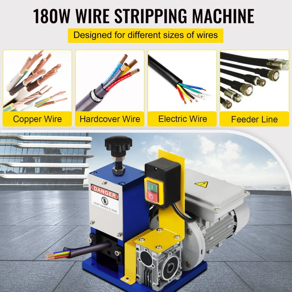 VEVOR Kabel Strip Machine Aangedreven Elektrische Draadstripmachine Met Extra Blad Schroot Duurzaam Afpellen