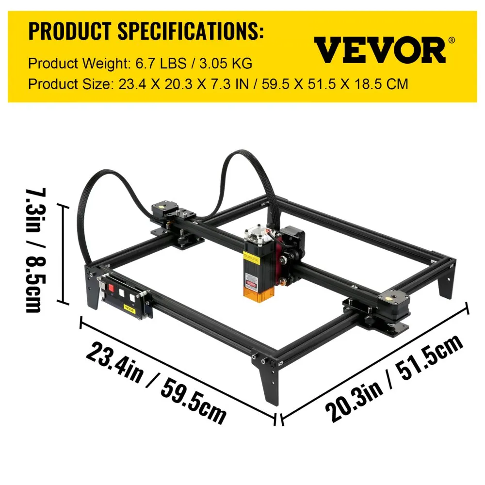 VEVOR Lasergraveermachine Graveerapparaat 31x30cm Lasergraveerder Graveermachine Buislasersnijden