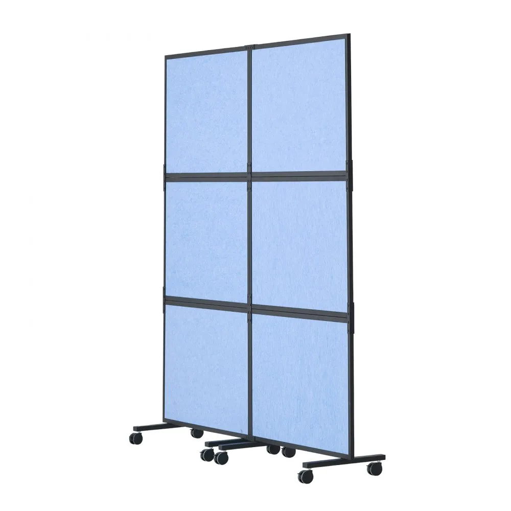 VEVOR Room Divider Scheidingswand Geluidsdichte Muur Dubbel Paneel Kantoor Indigo Blauw