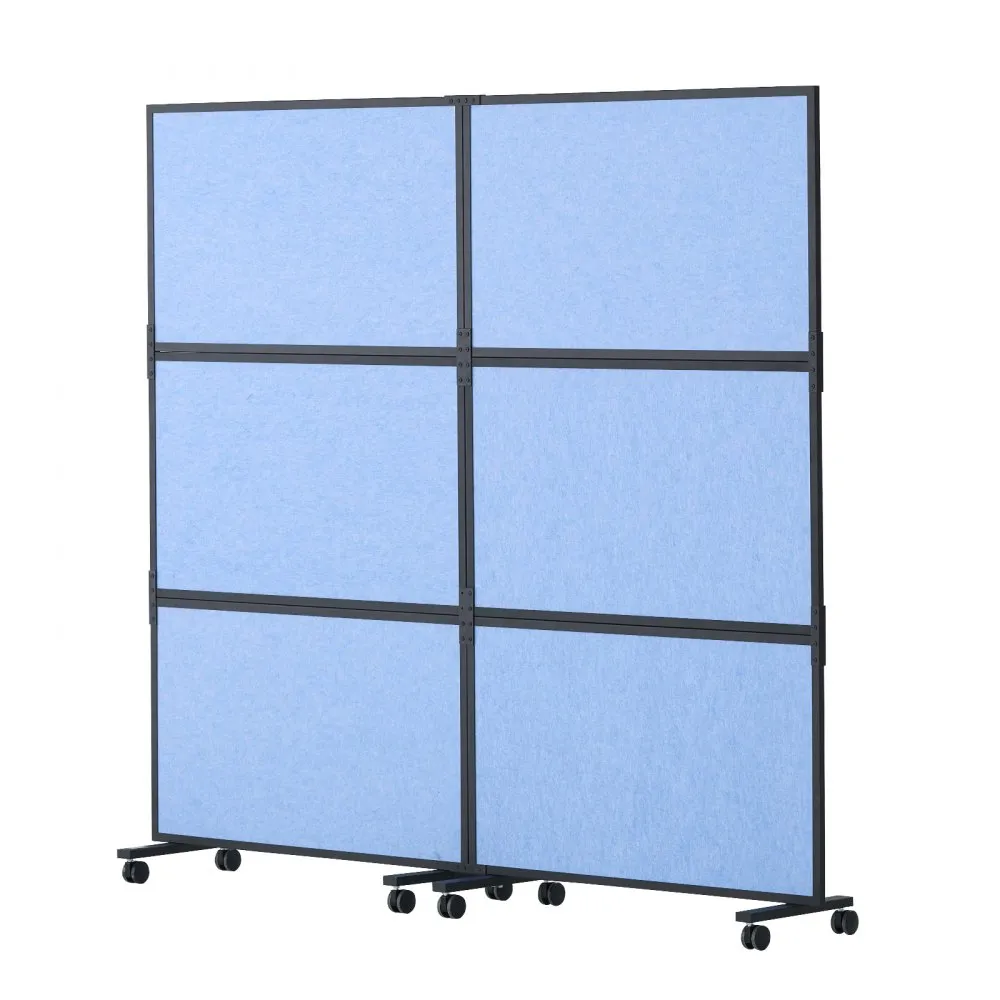 VEVOR Room Divider Scheidingswand Geluidsdichte Muur Dubbel Paneel Kantoor Indigo Blauw