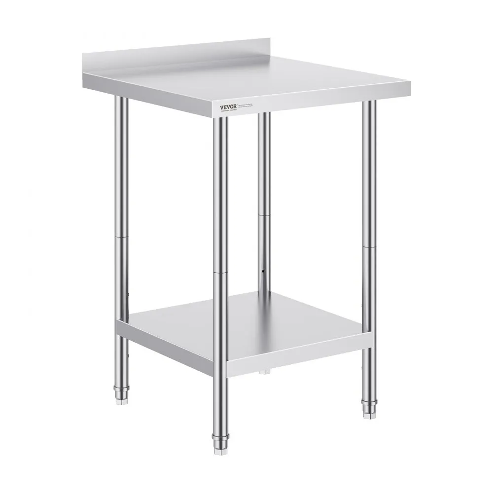 VEVOR werktafel keukentafel voorbereidingstafel commercieel 61x61cm stop